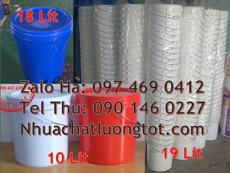 Xô nhựa Vỏ thùng đựng sơn 20 lít Vỏ thùng đựng sơn 22 lít Thùng nhựa vuông, Giá bán Xô nhự