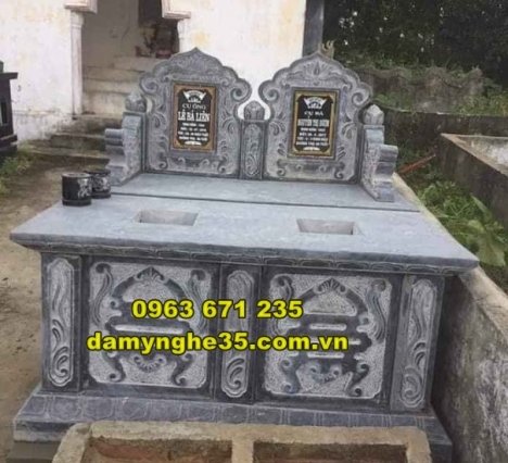 Mẫu mộ đôi bằng đá tự nhiên đẹp bán tại Lạng Sơn
