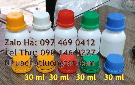 Chai 500ml miệng nhỏ, chai nhựa, chai 250 ml đựng thuốc thú y Chai 30ml cao cấp, Chai nhựa tròn, Cha
