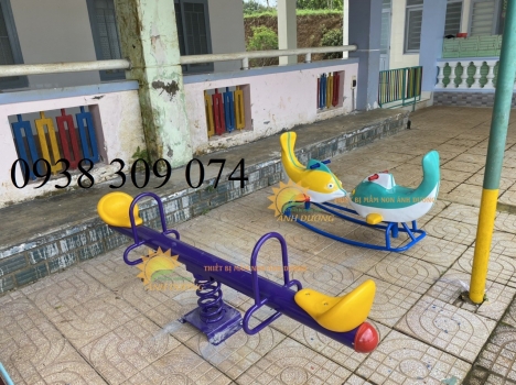 Bập bênh đòn ngoài trời AD 2 ghế, 4 ghế dành cho bé