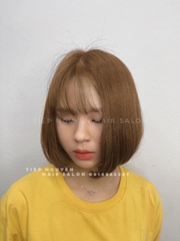Tóc xoăn ngắn hippie from tóc mái bay cá tính - Tiệp Nguyễn Hair