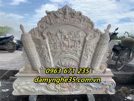 Cuốn thư đá – Mẫu cuốn thu nhà thờ họ đẹp nhất 2022