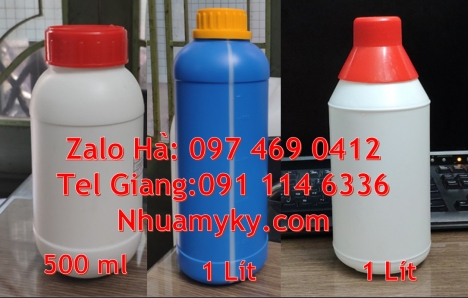 Cung cấp chai nhựa 250ml 500ml giá sỉ. Chai 100ml tròn, Chai nhựa 50ml đựng thuốc trừ sâu. Chai nhựa