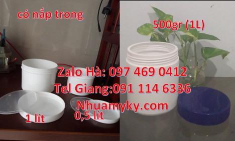 Hủ nhựa 500gr vuông đựng axit, hũ nhựa 100gr 200gr 250gr nắp vặn, hũ nhựa đựng mỹ phẩm 200gr, hũ nhự