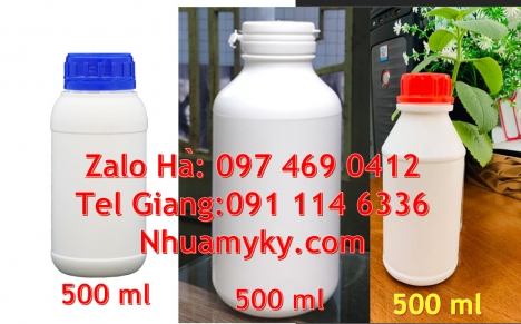 Cung cấp chai nhựa 250ml 500ml giá sỉ. Chai 100ml tròn, Chai nhựa 50ml đựng thuốc trừ sâu. Chai nhựa