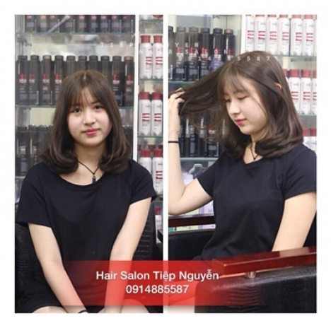 Xoăn ngắn hippie ngang vai, kiểu xoăn bồng bềnh nhẹ nhàng - Tiệp Nguyễn Hair