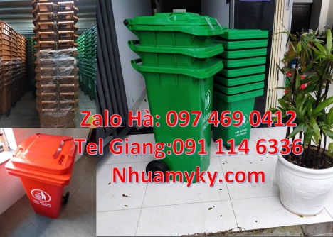 Thùng rác 60 lít không bánh xe giá rẻ thùng rác nhựa 240 lít giá sỉ, Thùng rác 120l nắp kín