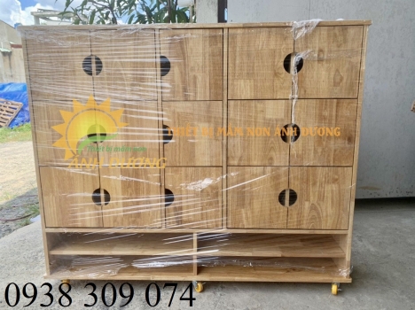 Kệ gỗ, tủ gỗ montessori dành cho bé mầm non