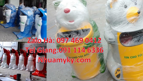 Thùng rác thú, thùng rác nhựa composite, thùng rác cá heo, thùng rác hình con vật, Thùng đựng rác, T