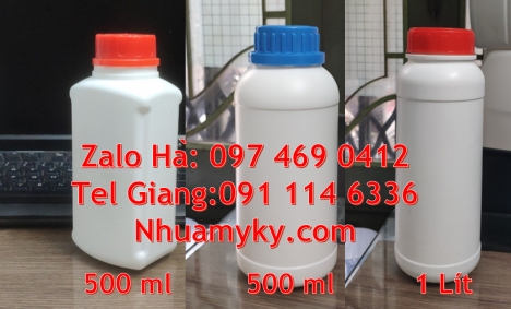 Cung cấp chai nhựa 250ml 500ml giá sỉ. Chai 100ml tròn, Chai nhựa 50ml đựng thuốc trừ sâu. Chai nhựa