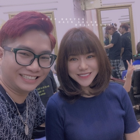 Tóc xoăn layer, tóc ngắn hippie - Tiệp Nguyễn Academy