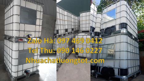 thùng nhựa 1000L đựng axit, bồn đựng dầu nhớt 1000L, Tank 1000 lít, Thùng nhựa 1000l, Tank, ibc 1000