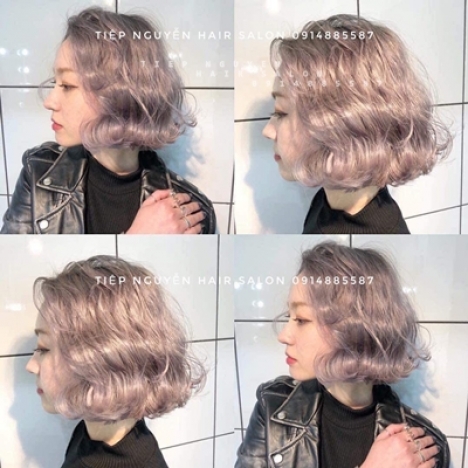 Tóc xoăn ngắn hippie cho nữ mặt tròn - Tiệp Nguyễn Academy