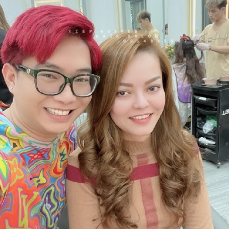 Tóc layer xoăn, tóc ngắn hippie cho nữ mặt tròn - Tiệp Nguyễn Academy