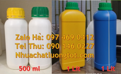 chai 500m chia vạch, bình nhựa 0.5 lít, Chai 50ml trắng sữa, Chai 500ml miệng nhỏ, Chai nhựa 30ml đự