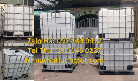thùng nhựa 1000L đựng axit, bồn đựng dầu nhớt 1000L, Tank 1000 lít, Thùng nhựa 1000l, Tank, ibc 1000