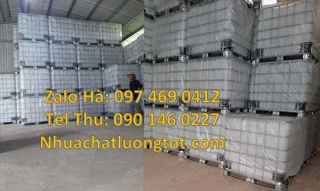 thùng nhựa 1000L đựng axit, bồn đựng dầu nhớt 1000L, Tank 1000 lít, Thùng nhựa 1000l, Tank, ibc 1000