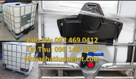 thùng nhựa 1000L đựng axit, bồn đựng dầu nhớt 1000L, Tank 1000 lít, Thùng nhựa 1000l, Tank, ibc 1000