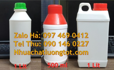 chai 500m chia vạch, bình nhựa 0.5 lít, Chai 50ml trắng sữa, Chai 500ml miệng nhỏ, Chai nhựa 30ml đự