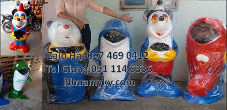 thùng rác hình con vật giá rẻ hcm, sọt rác nhựa hình con thú Báo giá thùng rác con vật, Thùng rác th