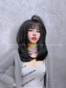 Tóc uốn xoăn ngắn hippie nhẹ nhàng cuốn hút, học nghề tóc - Tiệp Nguyễn Academy