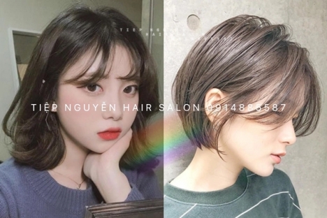 Tóc xoăn hippie xoăn ngắn cho nữ mặt dài.  - Tiệp Nguyễn Academy