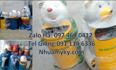 thùng rác hình con vật giá rẻ hcm, sọt rác nhựa hình con thú Báo giá thùng rác con vật, Thùng rác th