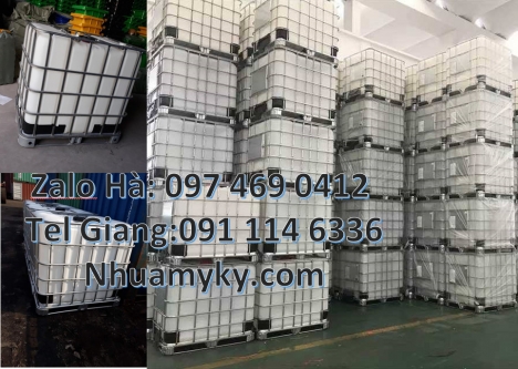 Thùng đựng axit 1000L, Tank nhựa 1 khối Thùng nhựa ibc Thùng nhựa 1000l đựng hóa chất, Bồn ibc 100