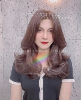 Tóc xoăn ngắn hippie mặt tròn - Tiệp Nguyễn Academy