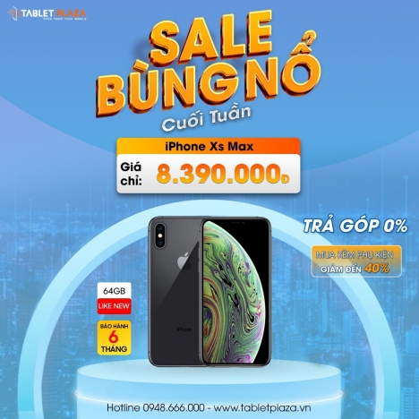 Iphone Xs Max 64Gb giá siêu ưu đãi tại Tablet Plaza