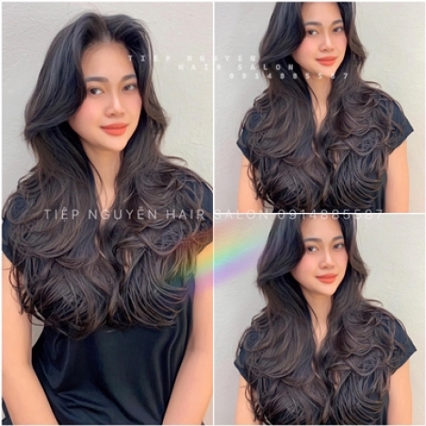 Tóc xoăn ngắn hippie nhẹ, xoăn hippie nhuộm light  - Tiệp Nguyễn Academy