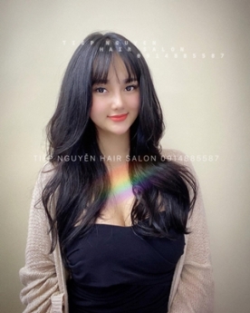 Tóc xoăn ngắn hippie mặt tròn - Tiệp Nguyễn Academy