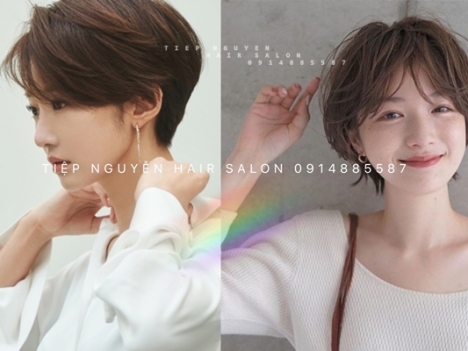 Tóc xoăn hippie xoăn ngắn cho nữ mặt dài.  - Tiệp Nguyễn Academy