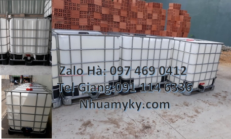 Thùng đựng axit 1000L, Tank nhựa 1 khối Thùng nhựa ibc Thùng nhựa 1000l đựng hóa chất, Bồn ibc 100