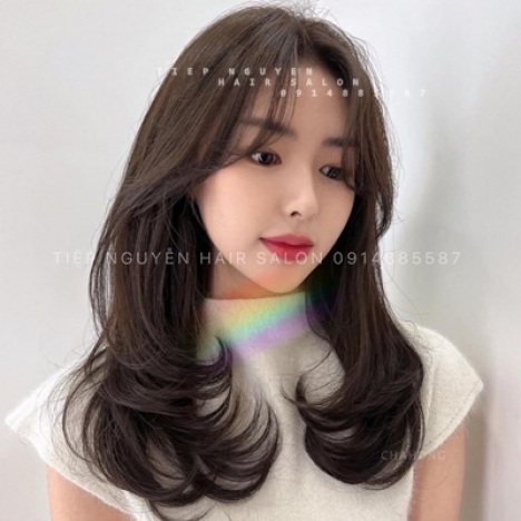 Xoăn ngắn hippie kết hợp nhuộm light khói - Tiệp Nguyễn Academy