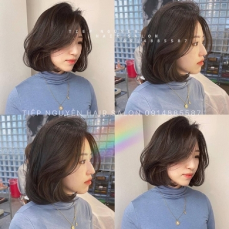 Tóc xoăn ngắn hippie nhẹ, xoăn ngang vai - Tiệp Nguyễn Academy