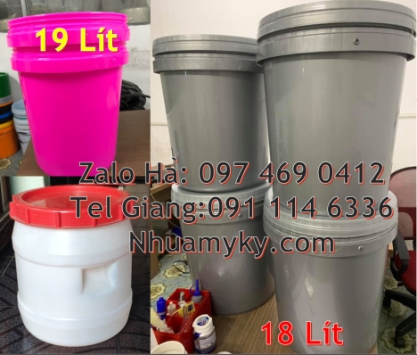 Vỏ thùng đựng sơn 22 lít, Thùng nhựa vuông Giá bán Xô nhựa 3.8 lit thùng nhựa 5 lít, vỏ thùng