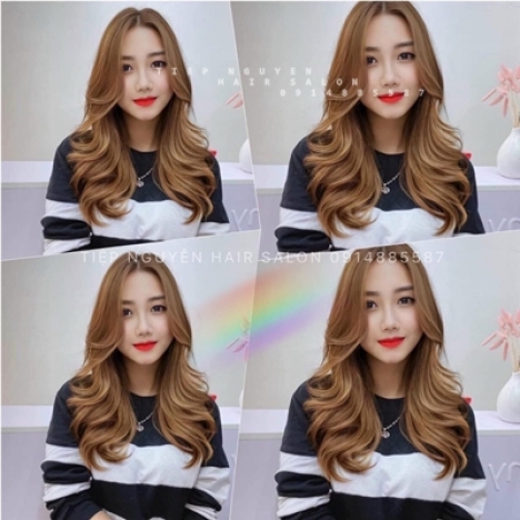 Xoăn hippie nhẹ tóc mái bay - Tiệp Nguyễn Academy