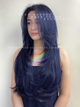 Tóc xoăn ngắn hippie nhẹ nhàng mặt vuông - Tiệp Nguyễn Academy