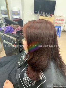 Tóc xoăn hippie ngắn mái bay, học nghề tóc - Tiệp Nguyễn Academy