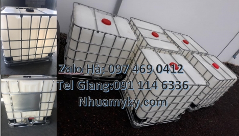 Thùng đựng axit 1000L, Tank nhựa 1 khối Thùng nhựa ibc Thùng nhựa 1000l đựng hóa chất, Bồn ibc 100