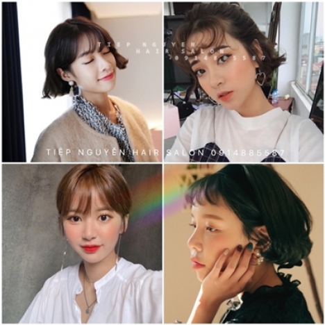 Tóc xoăn ngắn hippie nhẹ nhàng, xoăn ngang vai. - Tiệp Nguyễn Academy