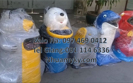 thùng rác hình con vật giá rẻ hcm, sọt rác nhựa hình con thú Báo giá thùng rác con vật, Thùng rác th