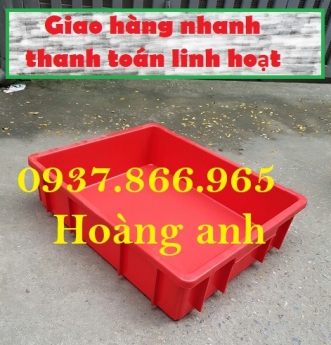 Thùng nhựa bít b9, khay nhựa đặc(Kt:495*395*125)