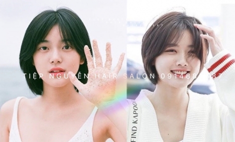 Tóc xoăn hippie xoăn ngắn cho nữ mặt dài.  - Tiệp Nguyễn Academy