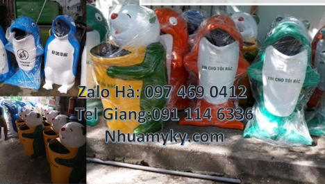 thùng rác hình con vật giá rẻ hcm, sọt rác nhựa hình con thú Báo giá thùng rác con vật, Thùng rác th