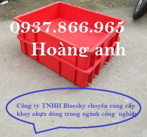 Thùng nhựa bít b9, khay nhựa đặc(Kt:495*395*125)