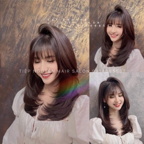 Tóc xoăn ngắn hippie nhẹ, xoăn hippie nhuộm light  - Tiệp Nguyễn Academy