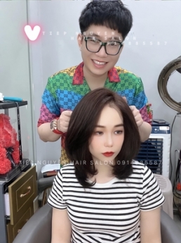 Tóc uốn xoăn ngắn nhẹ nhàng, dịch vụ làm tóc giá rẻ - Tiệp Nguyễn Academy
