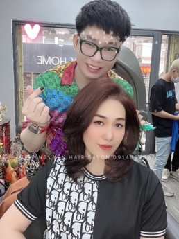 Tóc uốn xoăn ngắn hippie nhẹ nhàng, làm tóc giá rẻ - Tiệp Nguyễn Academy